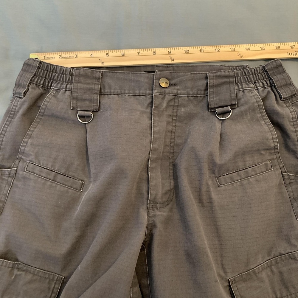 CQR Cargo Pants Mens 34x30 Gray Tactical Outdoor Ripstop Elastic Waist TLP108 - Picture 4 of 10